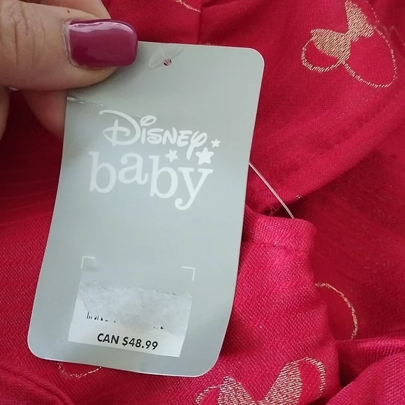Disney Minnie Mouse Red Holiday Dress for Baby, Size 3-6 Months
